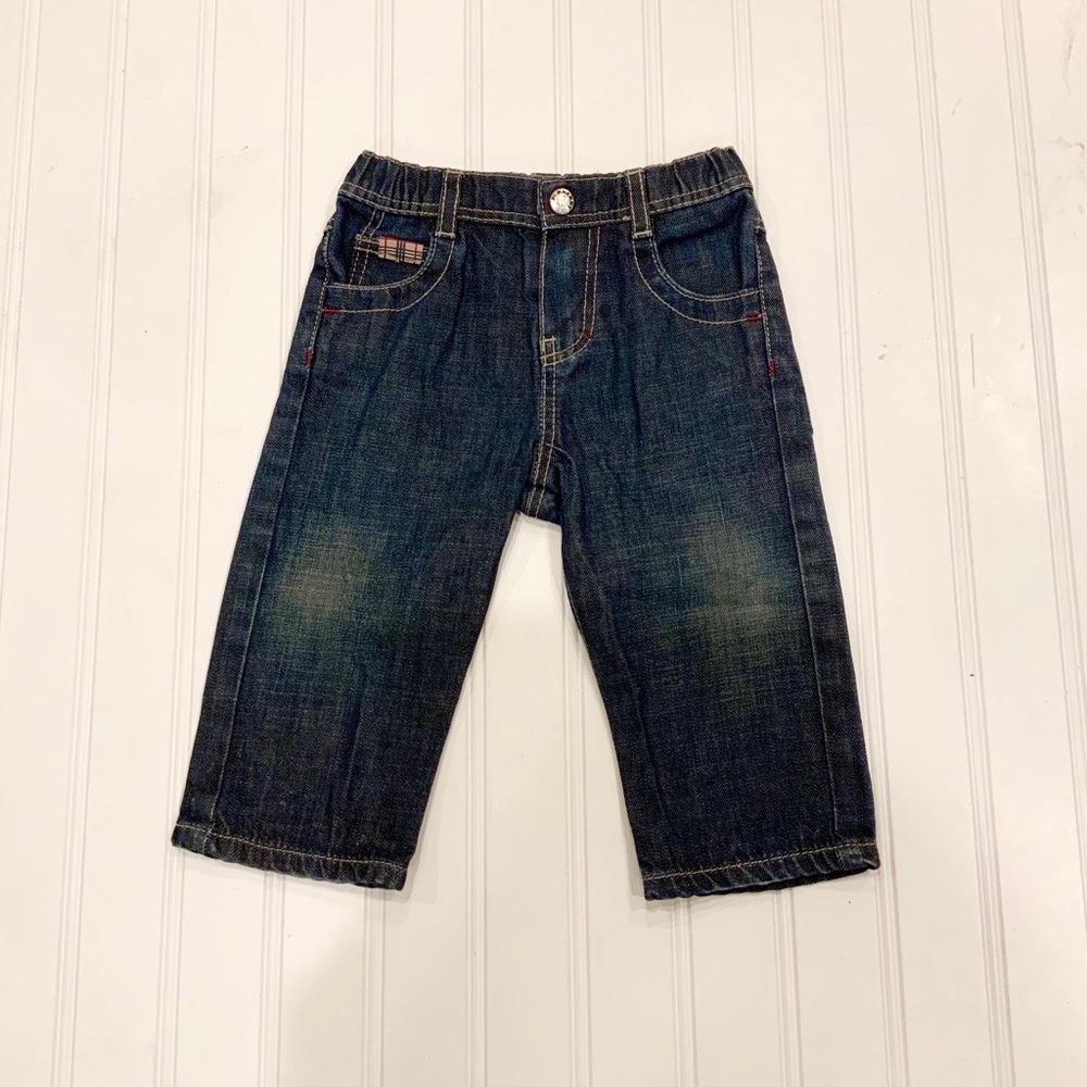 Authentic Burberry baby jeans size 6m **runs big**